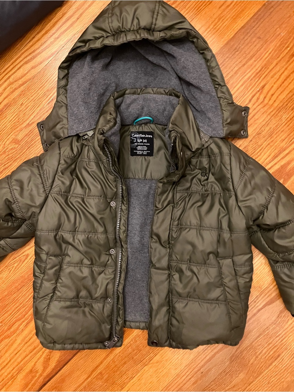 Calvin Klein winter jacket with detachable hood